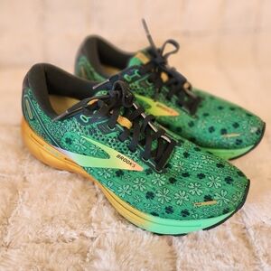 Brooks Ghost 14 Shoes Run Lucky Sneakers Size 9 Running Limited Edition Shamrock